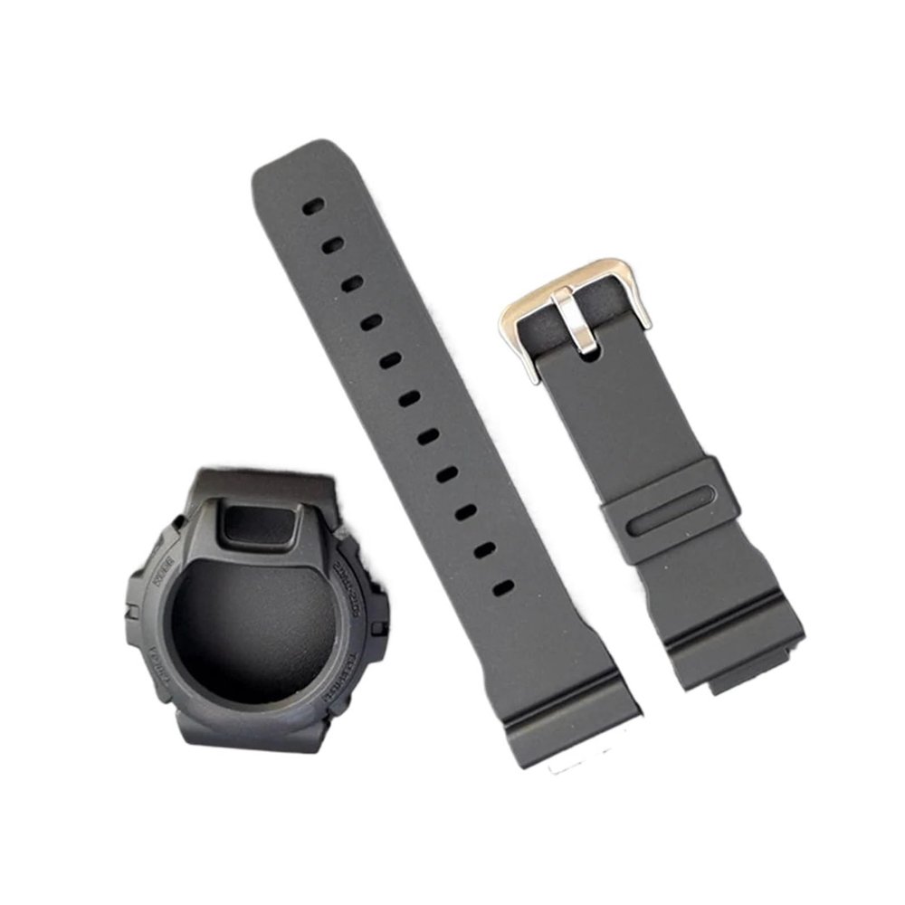 BTYSEQ Silicone Cover Compatible With GW-6900A G-6900B GLX-6900GB GLS-6900 Resin Case + Strap Compatible With DW6900 DIY Accessories Screen Protector(Black-B)