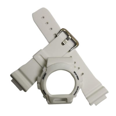 BTYSEQ Silicone Cover Compatible With GW-6900A G-6900B GLX-6900GB GLS-6900 Resin Case + Strap Compatible With DW6900 DIY Accessories Screen Protector(White-B)