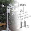 Galvanized Round Steel Tubes Pole for Surveillance Cameras, 8.2ft 9.8ft 11.4ft 13ft 14.8ft 16.4ft 19.6ft High, Surveillance Post Stand for School Backyard Porch Patio Walkway 6.5ft/2m view 1