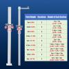 Galvanized Round Steel Tubes Pole for Surveillance Cameras, 8.2ft 9.8ft 11.4ft 13ft 14.8ft 16.4ft 19.6ft High, Surveillance Post Stand for School Backyard Porch Patio Walkway 6.5ft/2m view 4