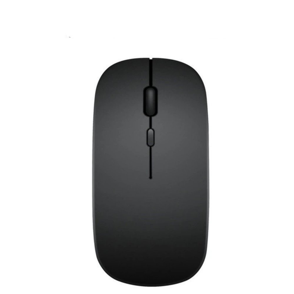 2.4GHz wireless Bluetooth mouse, dual-mode Slim rechargeable wireless mouse, silent USB mouse, 3 adjustable DPI, compatible with laptops, Windows Mac, Android Mac, MAC computers (matte black)