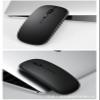 2.4GHz wireless Bluetooth mouse, dual-mode Slim rechargeable wireless mouse, silent USB mouse, 3 adjustable DPI, compatible with laptops, Windows Mac, Android Mac, MAC computers (matte black) view 3