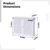 yeeplant Router Box for Wall Mount, 48 Cm White, Louvered Door view 2