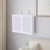 yeeplant Router Box for Wall Mount, 48 Cm White, Louvered Door view 4