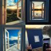 Creative Window Photograph Props, Portable Creative Window Frame Photography Props, Travel Photo Accessories for Landscapes, Portraits, Vacations, Fresh Perspective for Journey, Landscape (2PCS) view 3