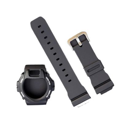 BTYSEQ Silicone Cover Compatible With GW-6900A G-6900B GLX-6900GB GLS-6900 Resin Case + Strap Compatible With DW6900 DIY Accessories Screen Protector(Black-W)