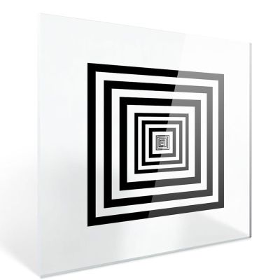 KHZKHC 3 * 3 in Camera Resolution Test Chart, Concentric Square Calibration Plate,Glass Ring-Shaped Calibration Plate, 0.5m Accuracy and 90% Transmittance, for Industrial Testing