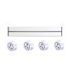 FFDSDUH Power Strips Wall-Mounted Removable Power Sliding Track Socket, Anti-Shock, Detachable Supply(White,0.5M) view 1