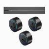 FFDSDUH Power Strips Safe & Powerful, Detachable Sockets for Convenience, Flexible Rotation & LED Indication, Easy Installation Without Grooving(Black,40cm) view 1