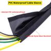 15M Reusable Cable Organizer Sleeve (15-100mm Inner Diameter) - Waterproof Flame Retardant PVC Nylon Sheath with Hook-and-Loop for Home Industrial Use(ID 20mm) view 4
