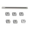 FFDSDUH Power Strips Kitchen Power Strip, Embedded Switch, Concealed Rail Slide Socket Suitable for Home and Office(Silver,100CM) view 1