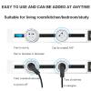 FFDSDUH Power Strips Kitchen Power Strip, Embedded Switch, Concealed Rail Slide Socket Suitable for Home and Office(Silver,100CM) view 4