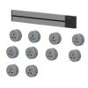 FFDSDUH Power Strips Track Socket, Household Kitchen Power Rail Slide, Movable Sliding Rails and Magnetic Sideboard(Gray,100cm) view 1