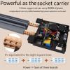 FFDSDUH Power Strips u2013 60cm/80cm/100cm Adjustable Electrical Track with Removable Adapter, 8000W Overload Protection for Home/Office/Kitchen(Black,80cm) view 2