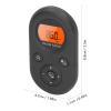BAFOVY AM FM Mini Portable Radio with Backlight, Compact DC5V 76-108MHz FM 520 522-1710KHz AM Radio with Earphone for Outdoor Use (Black) view 3