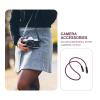 Gadpiparty Camera Elastic Shoulder Strap with Climbing Rope for DSLR and Mirrorless Cameras, Microfiber Safety Neck Strap Adjustable for Outdoor Photography, Purple view 3