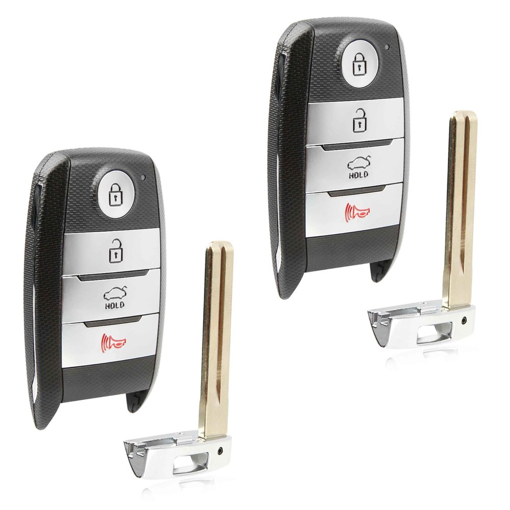 2X Key Fob Remote Replacement 4-Button Smart for 2014-2017 Kia Rio Optima (SY5XMFNA04, 95440-2T510)
