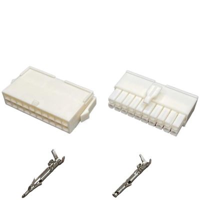 5Pcs 4.14mm 1/2/3/4/6/9/12/15/24 Pin Automotive FL4.14 Electrical Wire Connector Terminal Plug Kits Motorcycle Car(20P,1 Set)
