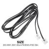 DECORNIJIA 10Pcs 4-Core Telephone Cord Rj11 Plug Landline Cable 2 Meters Flat Connecting Wire for Home and Office Phone Accessories view 4