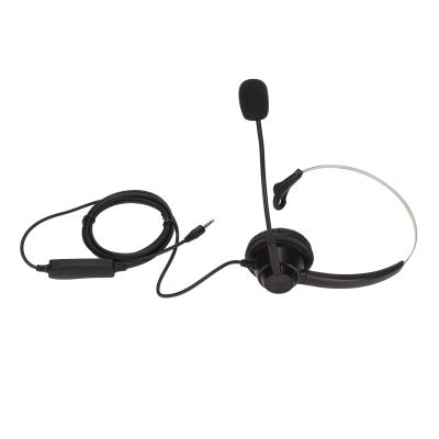 IGENBENFG H360-3.5MV 3.5mm Office Headset, Monaural Call Center Headset with Speaker Volume Control and Mic Mute, Wired Telephone Headset for Home Office and Telemarketing, ABS Material wi