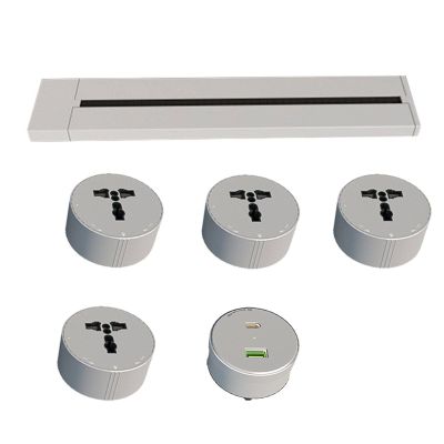 FFDSDUH Power Strips Flexible Socket Configuration - Modular Design, Keep The Space Tidy, Safe and Reliable, Suitable for Various Scenarios(White,75CM)