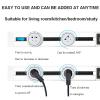 FFDSDUH Power Strips Flexible Socket Configuration - Modular Design, Keep The Space Tidy, Safe and Reliable, Suitable for Various Scenarios(White,75CM) view 3