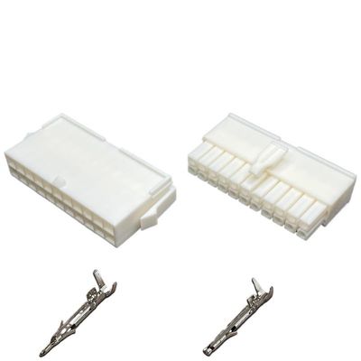 5Pcs 4.14mm 1/2/3/4/6/9/12/15/24 Pin Automotive FL4.14 Electrical Wire Connector Terminal Plug Kits Motorcycle Car(22P,1 Set)