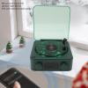ASHATA Record Player Style Speaker, Multifunctional Design 3 in 1 Stereo & Bass Night Light Function PC Speaker w Mic, for Gaming Online Learning Bedrooms Living Rooms Offices (Dark Green) view 2