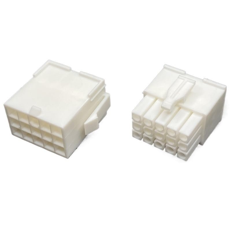 5Pcs 4.14mm 1/2/3/4/6/9/12/15/24 Pin Automotive FL4.14 Electrical Wire Connector Terminal Plug Kits Motorcycle Car(15P,1 Set)