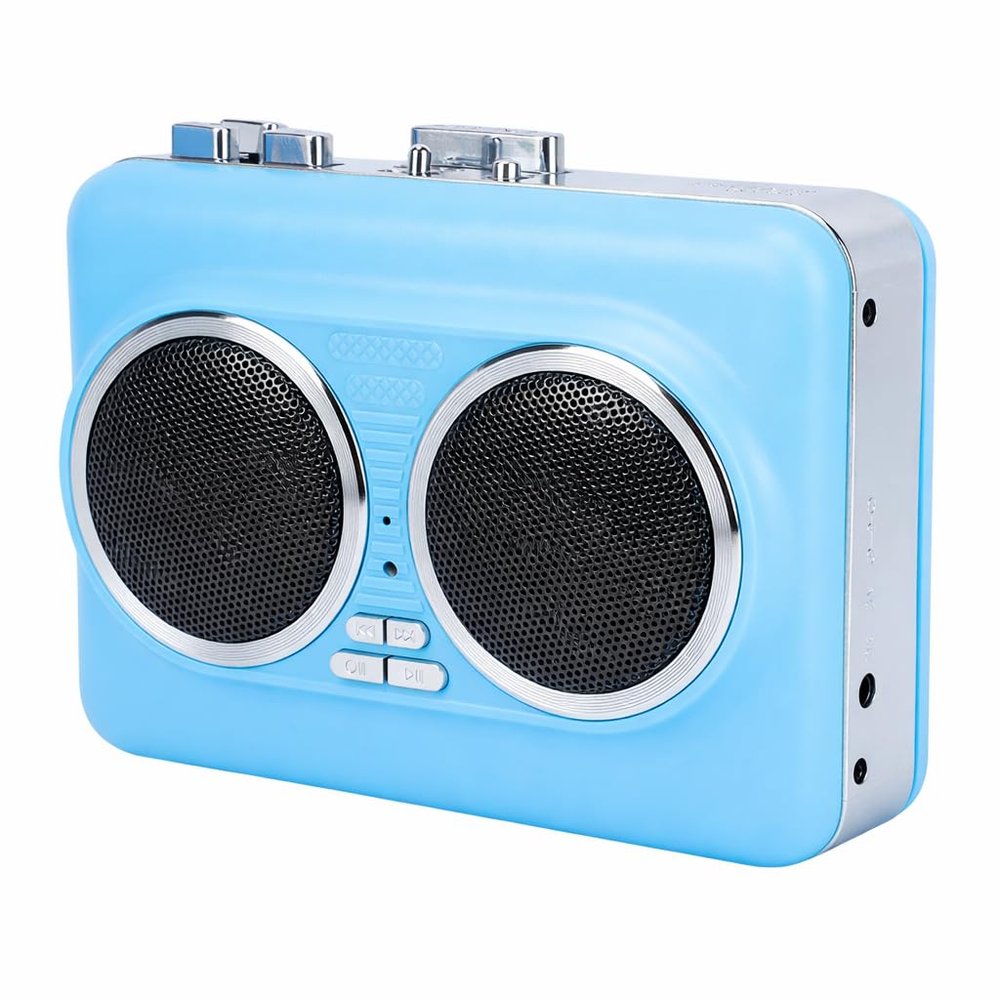 Yoidesu Cassette Player with Speaker, Cassette to Digital Converter with USB Direct MP3 Recording, Portable Tape Player with 3.5mm Headphone Jack for Home and Travel Use (Blue)