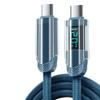 FWSYIVV USB C to USB C 120W Fast Cable Durable Nylon Braided Cord(Blue-A) view 1
