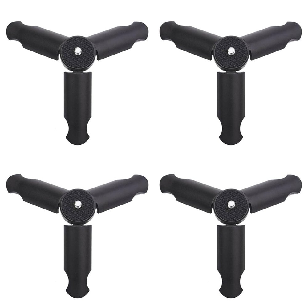 FUNNETOYU 4 Pcs Foldable Phone Tripod and Tabletop Video Tripod for Smartphones and Cameras, Compact Mini Desktop Stand for Vlogging, Streaming, and Photography