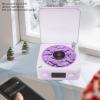 ASHATA Record Player Style Speaker, Multifunctional Design 3 in 1 Stereo & Bass Night Light Function PC Speaker w Mic, for Gaming Online Learning Bedrooms Living Rooms Offices (Purple) view 2