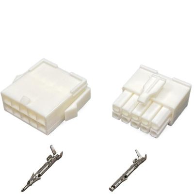 5Pcs 4.14mm 1/2/3/4/6/9/12/15/24 Pin Automotive FL4.14 Electrical Wire Connector Terminal Plug Kits Motorcycle Car(10P,1 Set)
