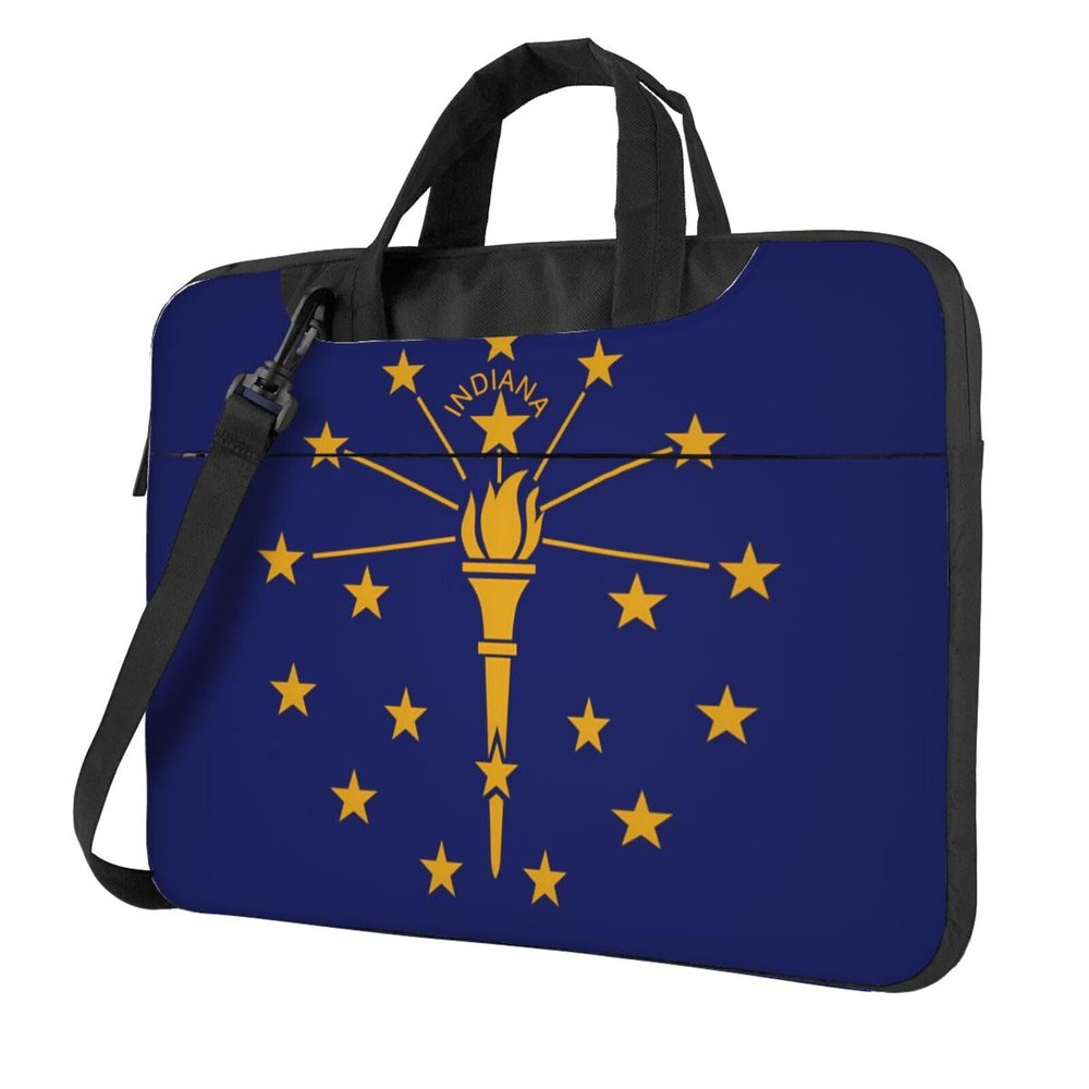 14 inch Laptop Bag with Unique Indiana State Flag Pattern Light and Easy To Carry for Business Trips Work and Study