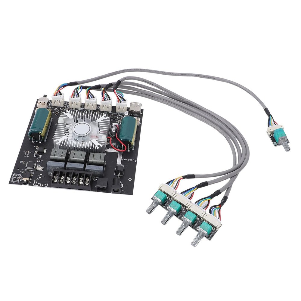 FTVOGUE Power Amplifier Board Module, 2.1 Channel TDA7498E Chip Subwoofer Output with BT 5.0 AUX USB APP Input, for Audio Speakers 3-8ohms