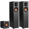 Klipsch Reference R-610F Floorstanding Speakers (Pair) + R-100SW 10 Powered Subwoofer  Home Theater Tower Speaker & Deep Bass Subwoofer Bundle view 1