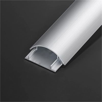12 24 36 48 72 in Length Wire Guard Raceway/Half Round Cord Cover, Aluminum Alloy Long Cable Concealer for Computer Desk/Home/School, Cable Shield Cord Cover(4 pcs,L W 24in x 3in)