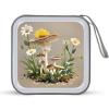BTCOWZRV Mushrooms And Flowers CD Case Hard Plastic 40 Capacity DVD Case Holders Wallet Portable Zipper CD Case DVD Storage Binder Disc Storage Organizer for Car Home Office Travel view 1