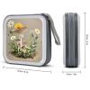 BTCOWZRV Mushrooms And Flowers CD Case Hard Plastic 40 Capacity DVD Case Holders Wallet Portable Zipper CD Case DVD Storage Binder Disc Storage Organizer for Car Home Office Travel view 2