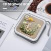 BTCOWZRV Mushrooms And Flowers CD Case Hard Plastic 40 Capacity DVD Case Holders Wallet Portable Zipper CD Case DVD Storage Binder Disc Storage Organizer for Car Home Office Travel view 4