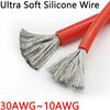 ACFFVBW Coiled Extension Cord, 1 Meter 5 Meters Ultra Soft High Temperature Silicone Copper Wire 30AWG to 10 AWG Flexible Heat-Resistant Cable Connector(Black,1 Meter 22AWG) view 2