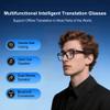 MNVOEQ AI Smart Wireless Bluetooth Translation Glasses for Men/Women with Speakers/Bluetooth&140+ Languages Translation Sports/Travel/Drive/Busniess (M1+AI+Color Change Lenses+Black) view 3
