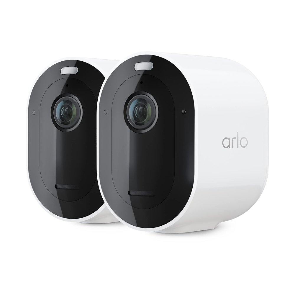 Arlo Pro 5S Spotlight Security Camera 2K HDR | Outdoor | Wireless | Dual-Band Wi-Fi Connects to Strongest Network|12X Zoom, 2-Way Audio, Color Night Vision,Live Stream(White, 2 Cameras) (Renewed)