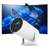 Mini Portable Projector 4K WiFi 6 BT 5.2 Upgraded Portable Projector Full HD Supported for Phone /PC /TV /HDMI /PS5 /Laptop Auto Keystone Home Theater 180 Rotation [Built-in App] White view 1