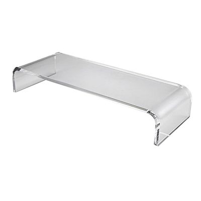 Alipis Acrylic Computer Monitor Stand Riser 40X20X10Cm with Keyboard Holder Multifunctional Desktop Organizer for Office and Home Desk