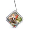 BTCOWZRV Shih Tzu Dog And Flowers CD Case Hard Plastic 40 Capacity DVD Case Holders Wallet Portable Zipper CD Case DVD Storage Binder Disc Storage Organizer for Car Home Office Travel view 3