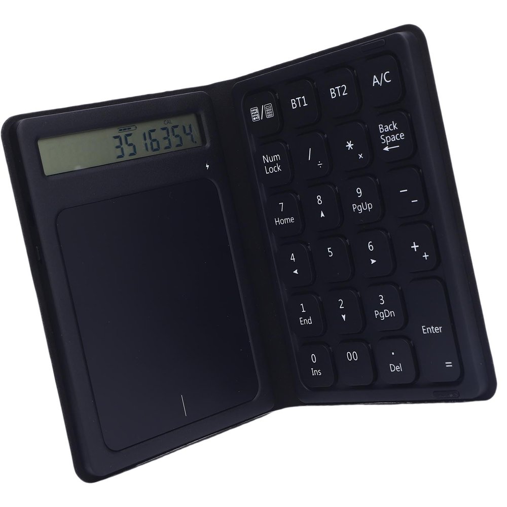 EBTOOLS 23 Keys Number Pad, Wireless Numeric Keypad with Calculator and Touchpad, 3 in 1 Foldable Portable Numpad for, OS X, Tablet, Laptop, PC
