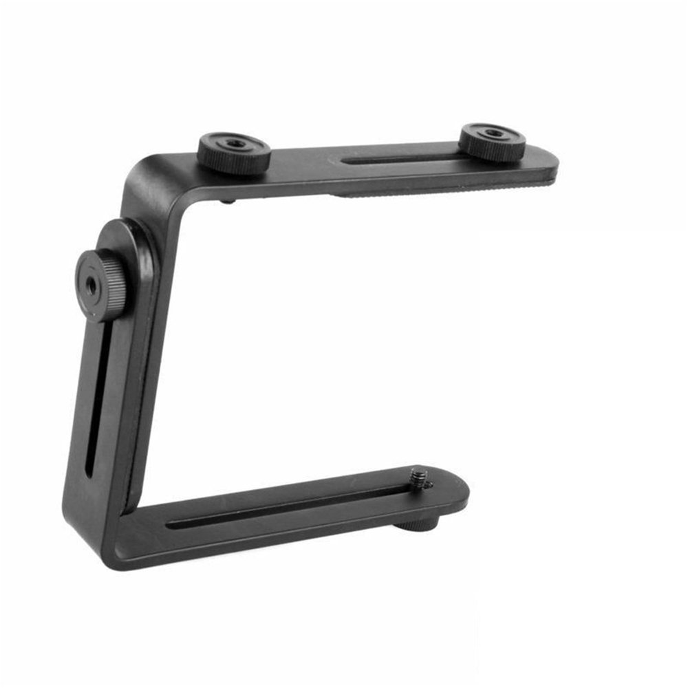 Dual L Shape Camera Flash L Bracket Bilateral Frame Twin Double L-Bracket Speedlite & DSLR Camera Holder/Mount, Excellent
