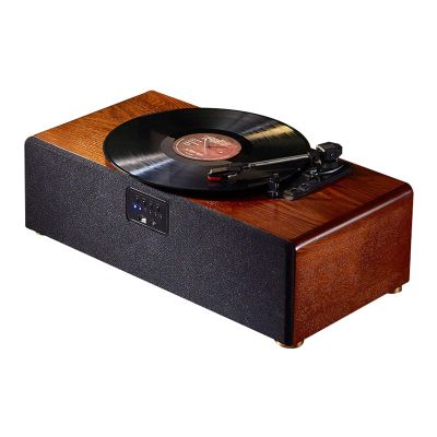 Bluetooth Turntable Vinyl Tooth Belt-Driven 3-Speed Turntable,with Headphone Jack/Aux Input/RCA Line Out/Headphone Jack, Wooden